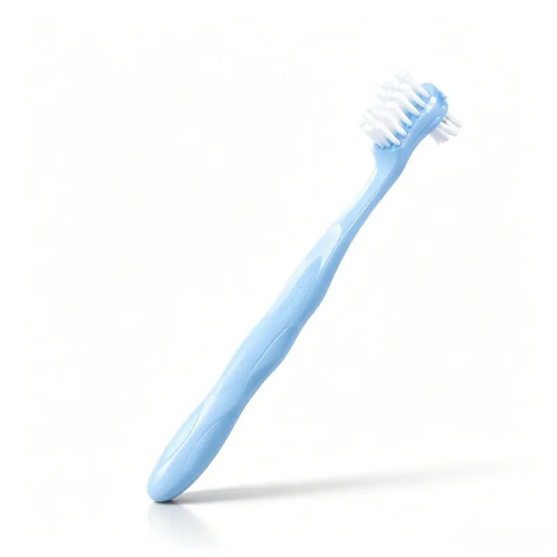 Denture cleaning brush for daily denture care
