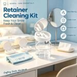 Portable denture care box with removable drain basket