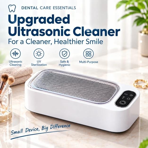 Ultrasonic denture cleaning machine with water tank