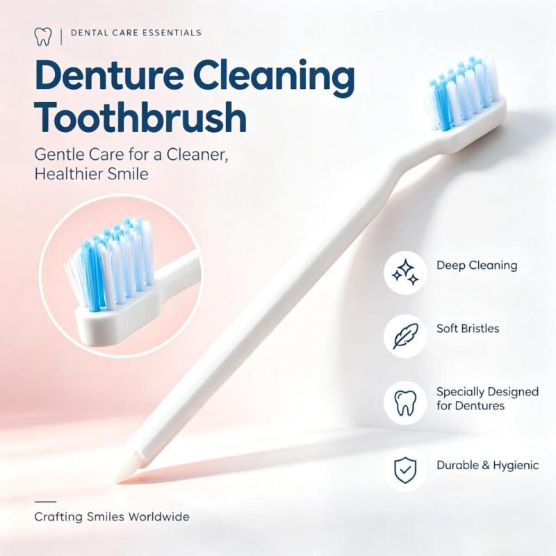 Denture Cleaning Brush for Removable Dentures